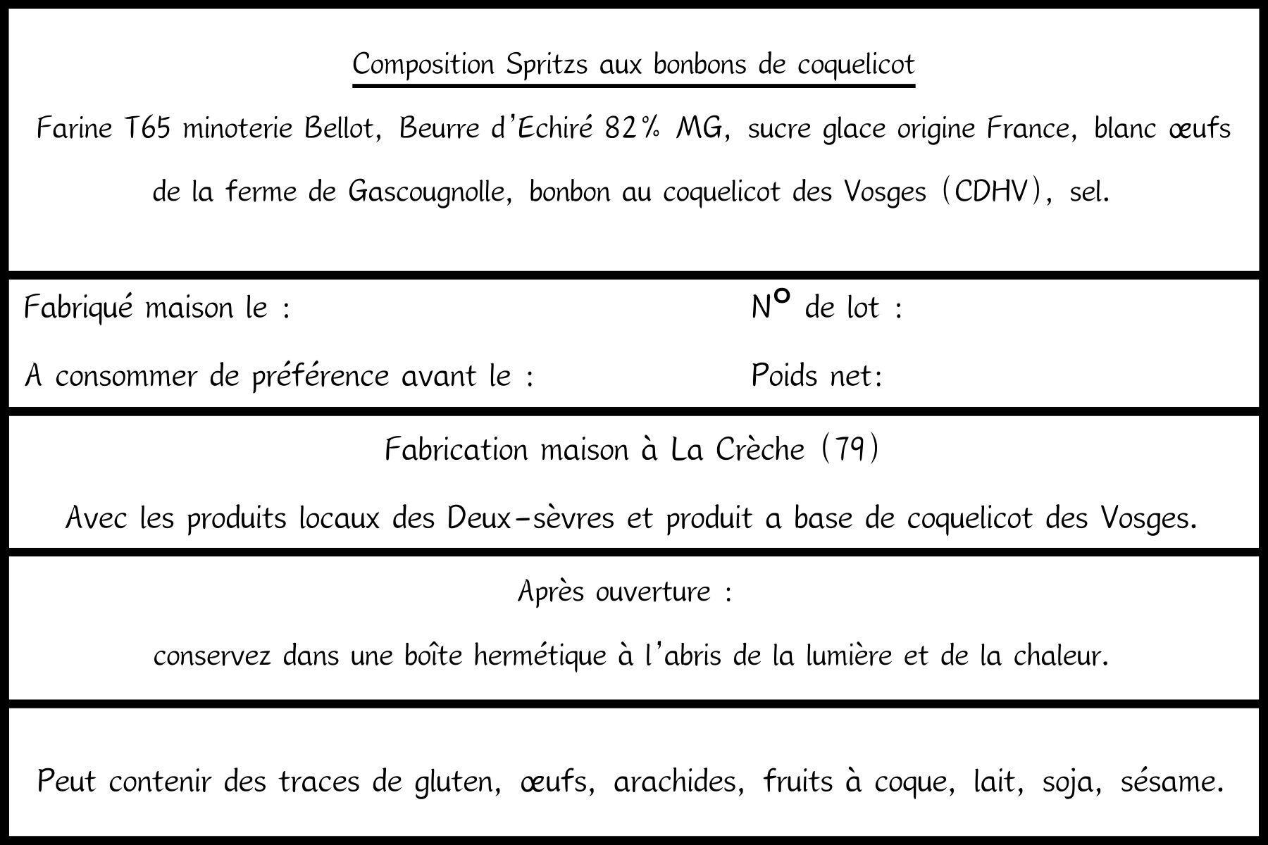 SPRITZS AUX BONBONS COQUELICOT